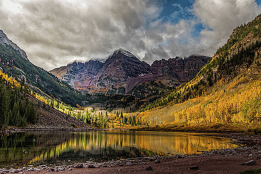Maroon Bells at Peak Color at Maroon Bells Scenic Area (shuttle from Aspen Highlands)